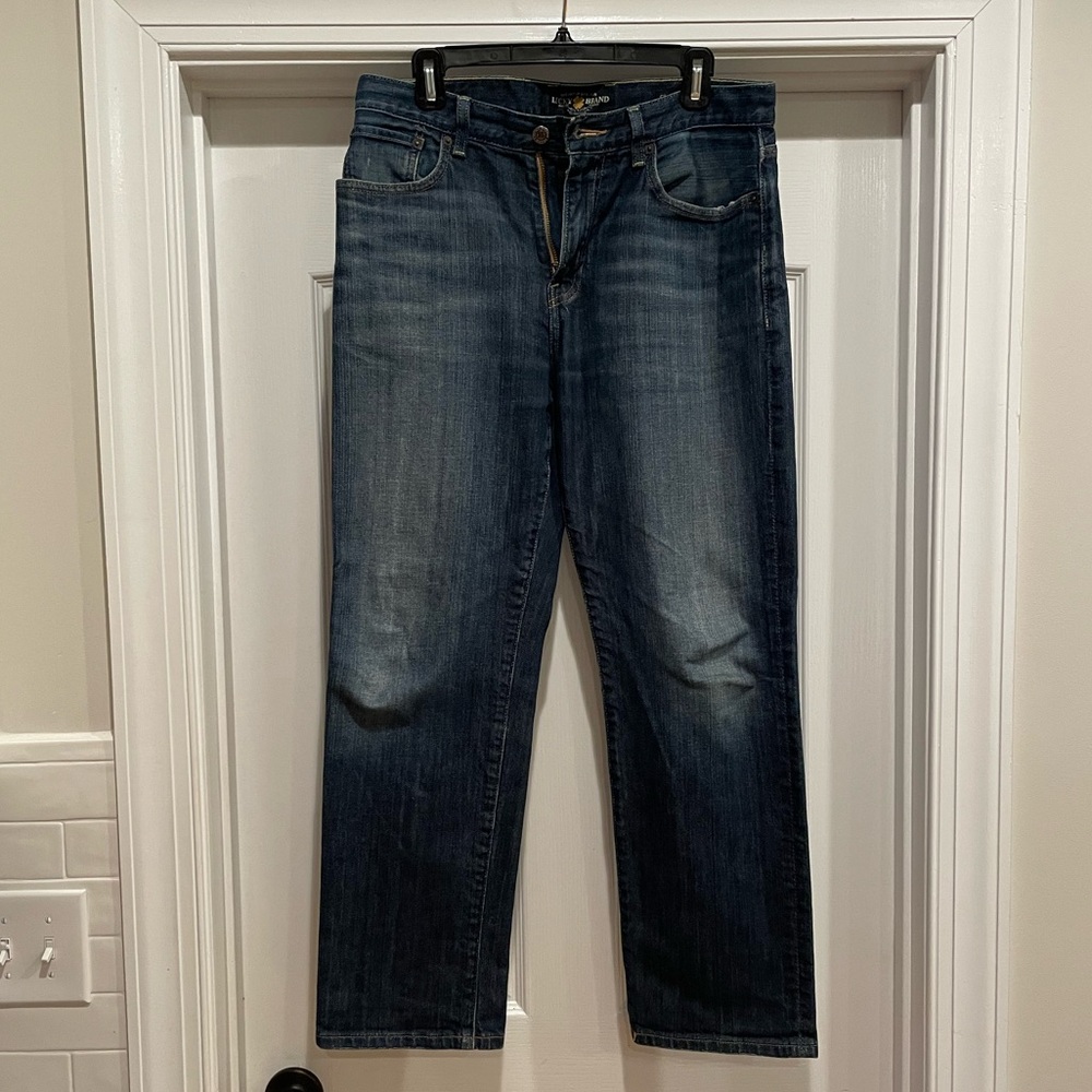 Lucky Brand Men's Dark Blue Straight Jeans